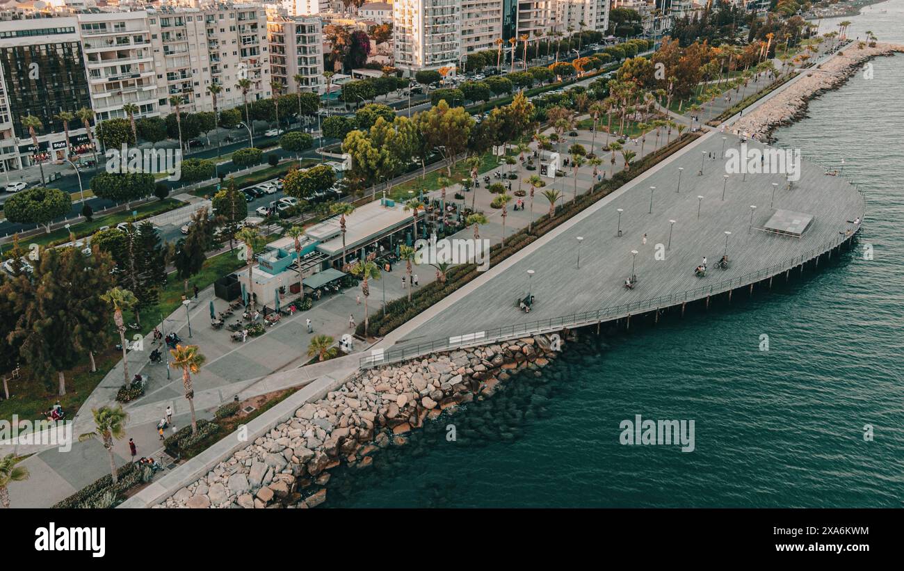 Vue aérienne du paysage urbain depuis le point culminant de l'eau Banque D'Images