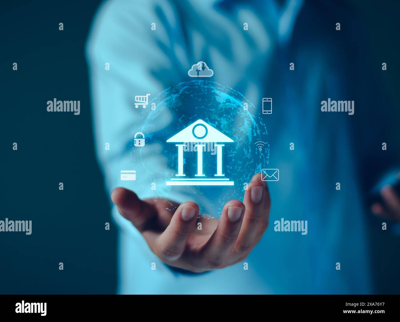 banque centrale et concept de monnaie internationale. Homme d'affaires échangeant dollar Yuan Yen Pound sterling et Euro pour forex et change mon Banque D'Images