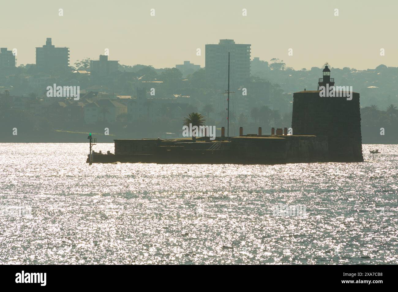 Fort Denison sur le port de Sydney à Sydney, Australie. Le site historique est un ancien fort. Banque D'Images