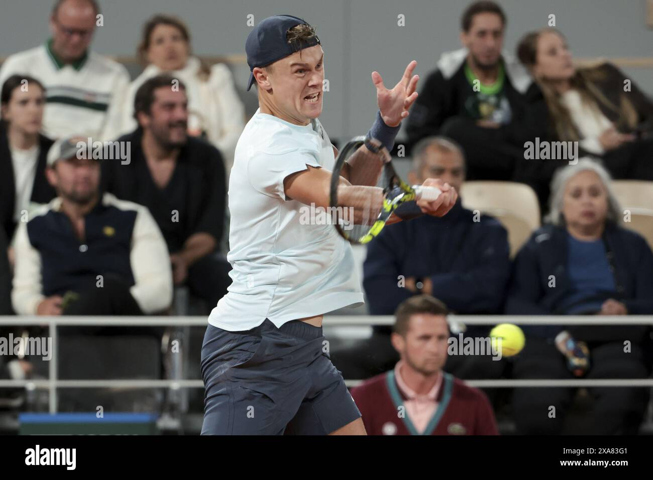 Holger Rune de Danemark lors du 9e jour de l'Open de France 2024