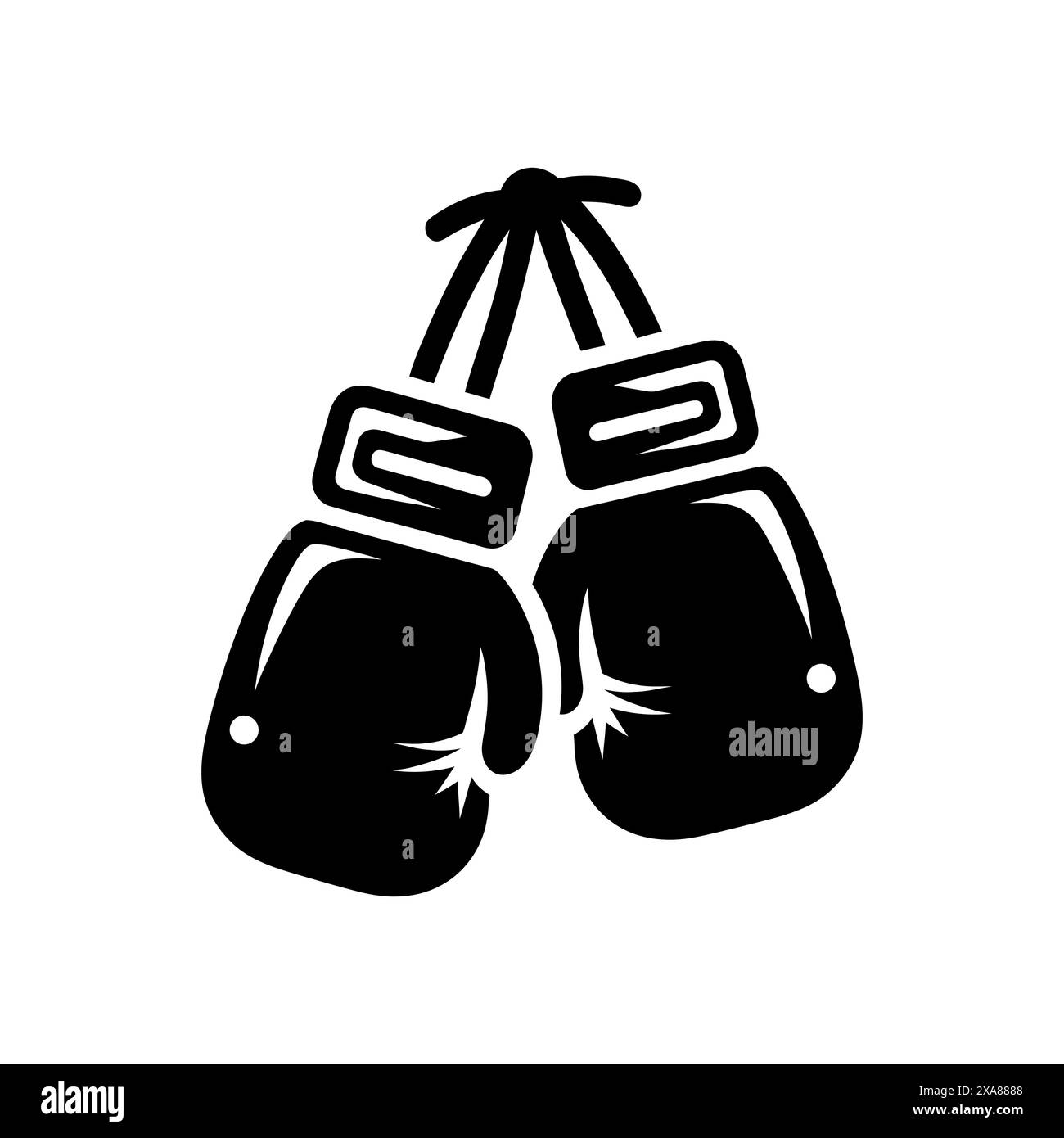 Icône gants de boxe. Logo de boxe design dans un design plat. Illustration vectorielle. Illustration de Vecteur