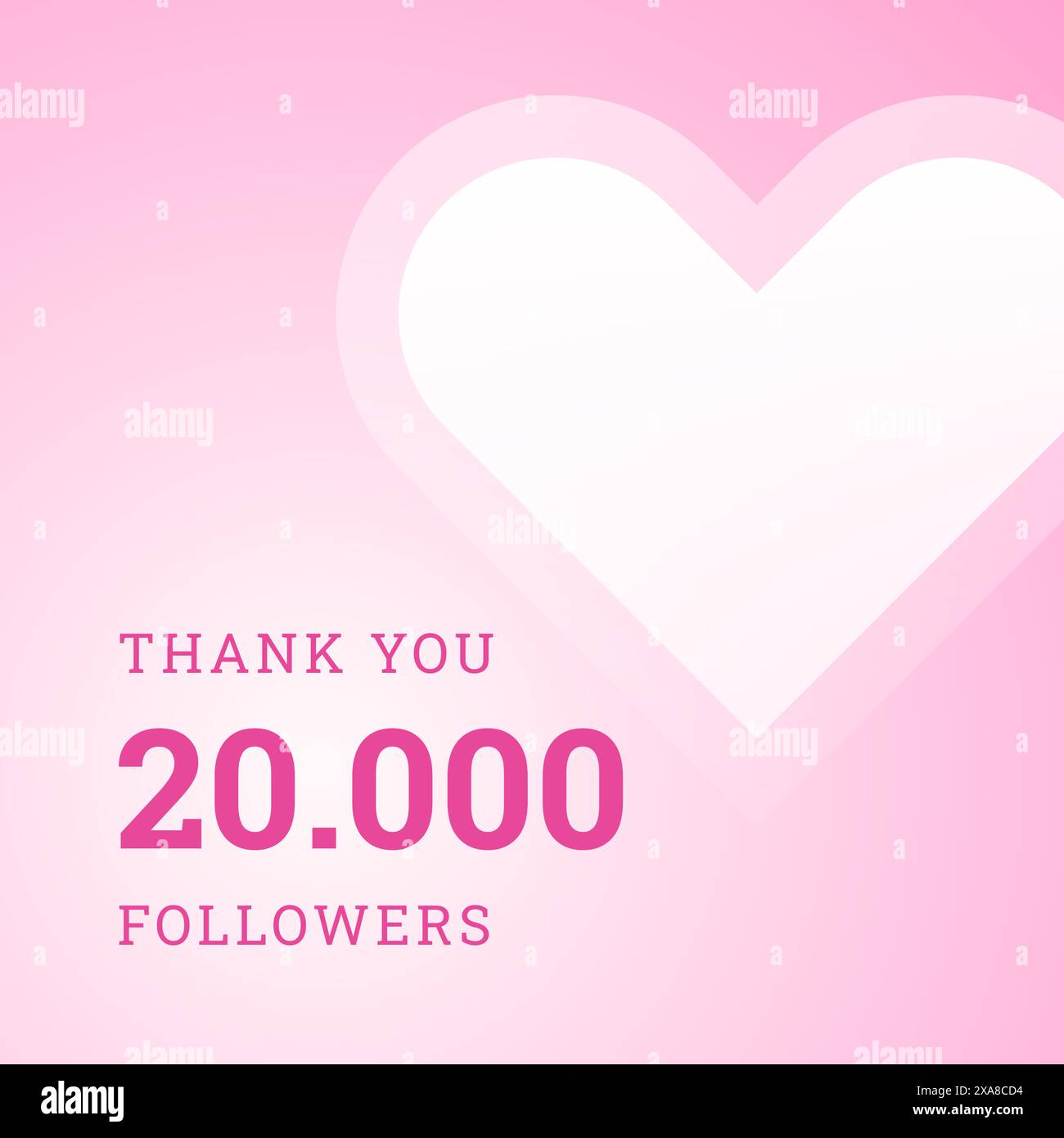 Merci d'aimer les followers cœur rose blog Internet médias sociaux modèle de conception vectorielle de vecteur plat illustration. Thanksgiving Cyberspace message Subscrip Illustration de Vecteur