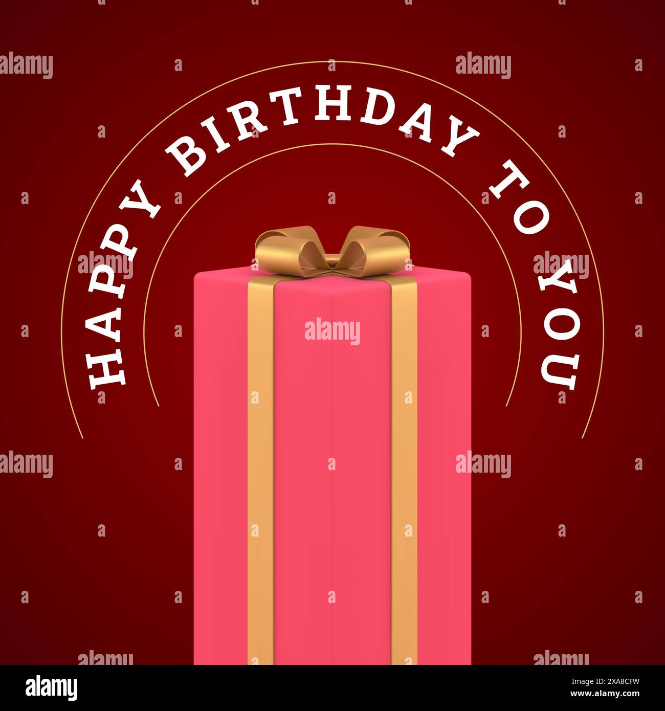 Joyeux anniversaire à vos vacances célébrer les médias sociaux modèle de conception de post illustration vectorielle réaliste. Anniversaire festif félicitations emballé g Illustration de Vecteur