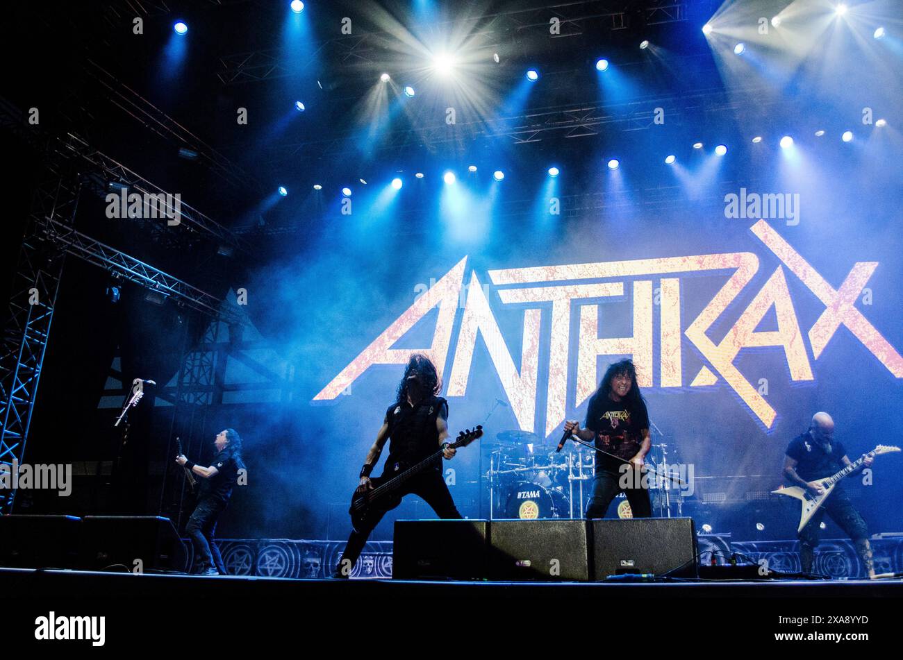 Anthrax au Release Athens Festival à Plateia Nerou / Grèce, juin 2019 Banque D'Images