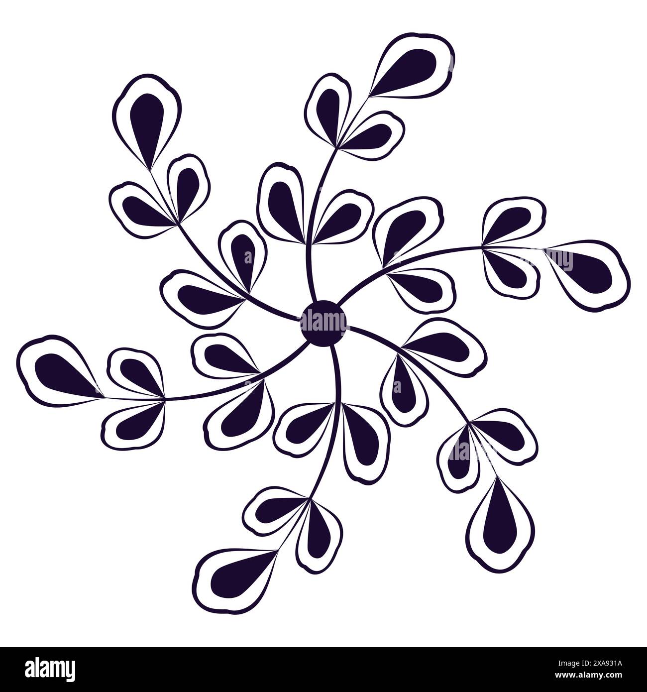 Motif abstrait de ligne noire illustration vectorielle isolée sur fond blanc Illustration de Vecteur