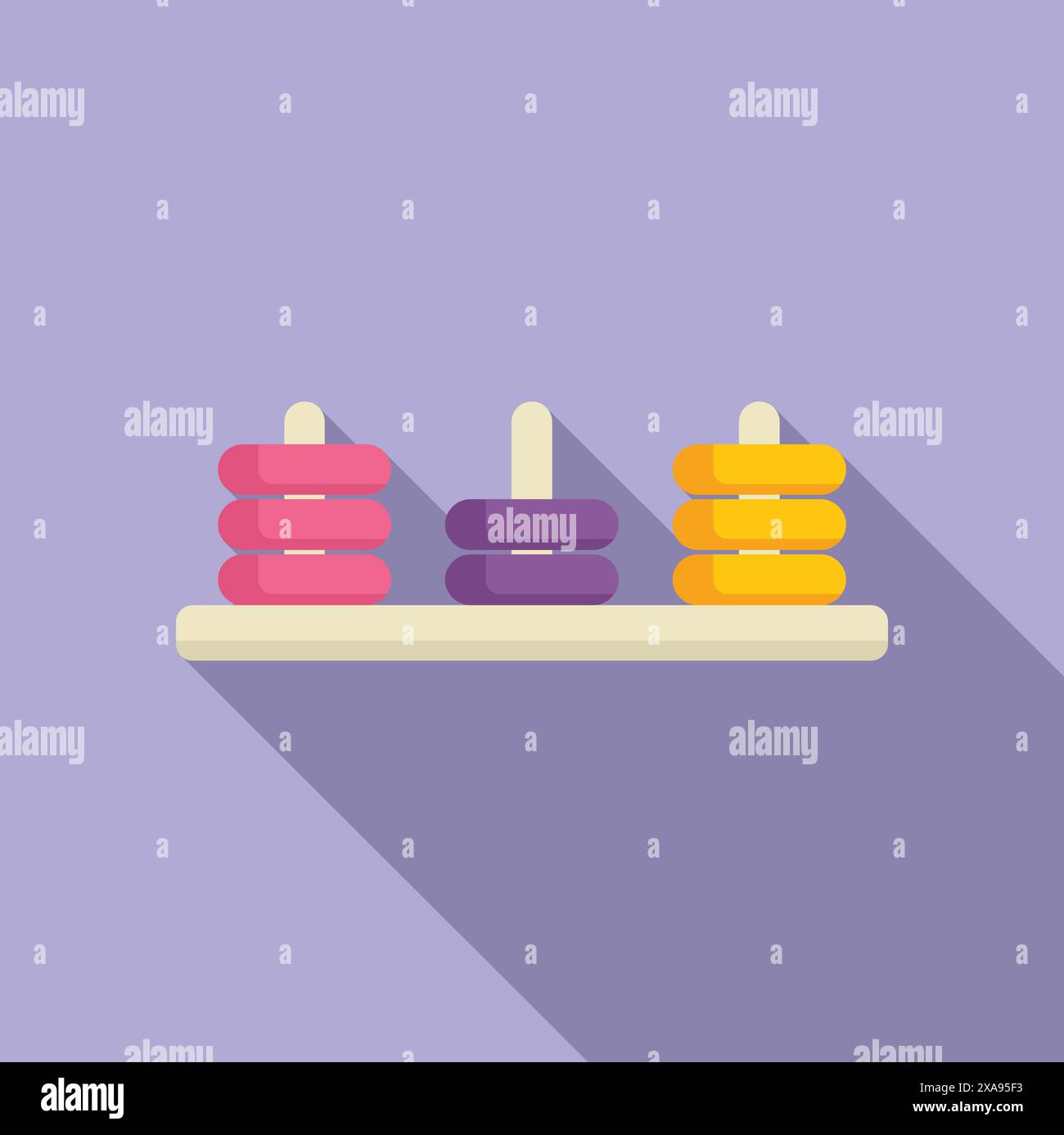 Jouet Abacus, encourageant le développement de la petite enfance par le comptage et la reconnaissance des couleurs Illustration de Vecteur