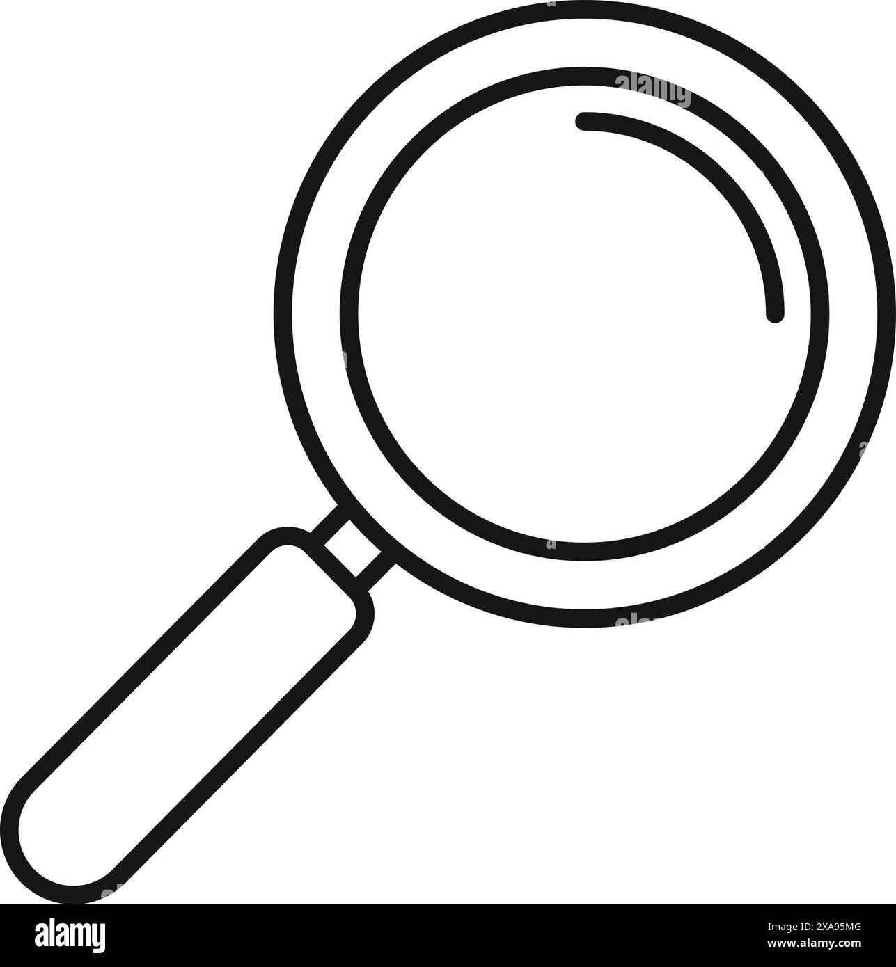 La loupe suggère une recherche de connaissance, de vérité et de découverte Illustration de Vecteur