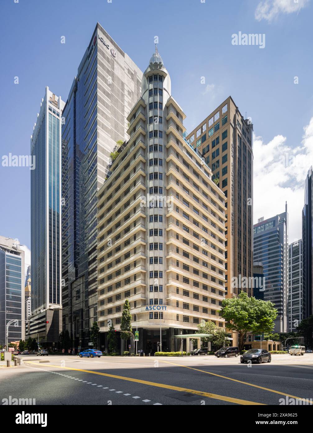 Asia Insurance Building / Ascott Raffles place Singapour Banque D'Images