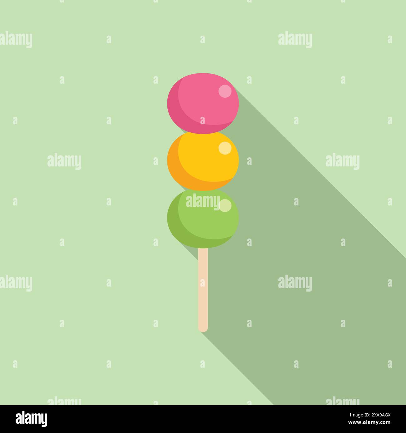 Ceci est une illustration vectorielle d'un délicieux dessert dango, parfait pour les projets liés à la cuisine japonaise Illustration de Vecteur