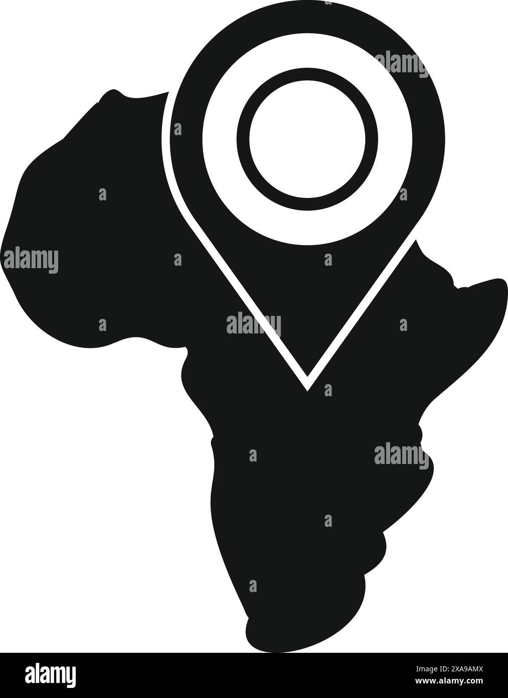 Découvrir le continent africain à travers la navigation et l'exploration à l'aide d'une carte. Broche. Icône. Et gps pour voyager. Affaires. Et à des fins touristiques. En mettant l'accent sur sa géographie. Culture. Repères Illustration de Vecteur