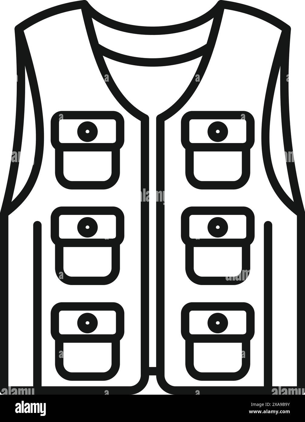 Hunter gilet est parfait pour transporter tout l'équipement dont un chasseur a besoin tout en profitant d'un voyage de chasse Illustration de Vecteur