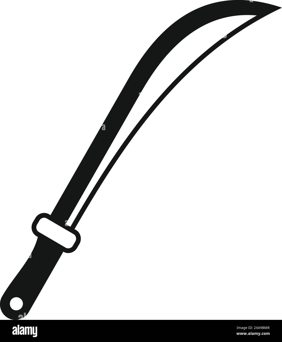 Icône simple représentant une machette, évoquant des thèmes de survie, d'aventure et d'exploration Illustration de Vecteur