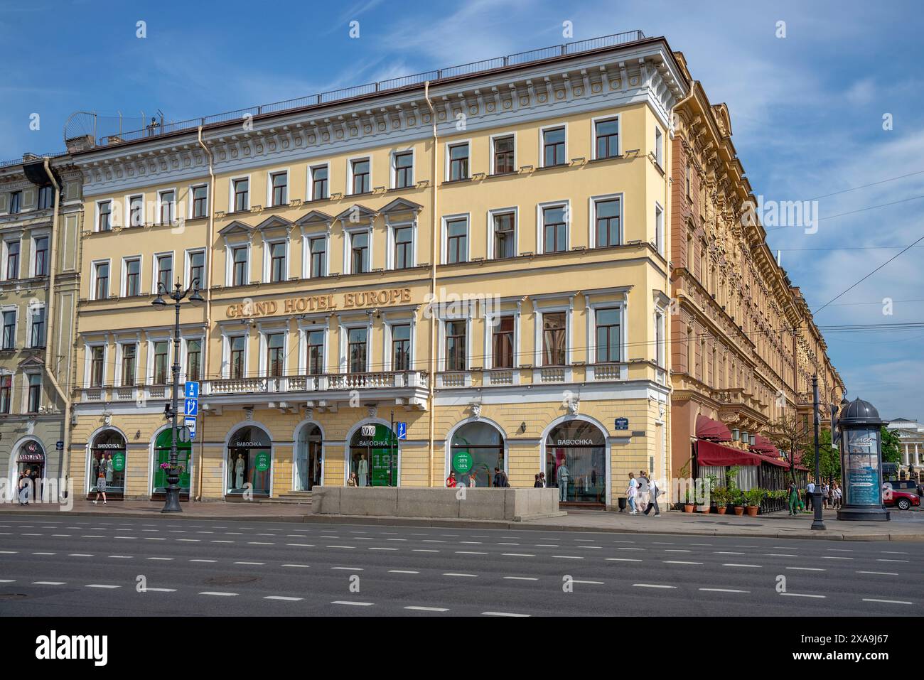ST. PÉTERSBOURG, RUSSIE - 02 JUIN 2024 : A. S. Rogov House - Hôtel 'européen', Nevsky Prospekt. Saint-Pétersbourg Banque D'Images