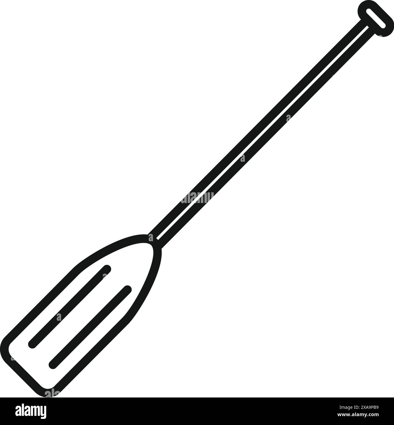 Illustration vectorielle simple d'une pagaie de bateau parfaite pour propulser dans l'eau Illustration de Vecteur