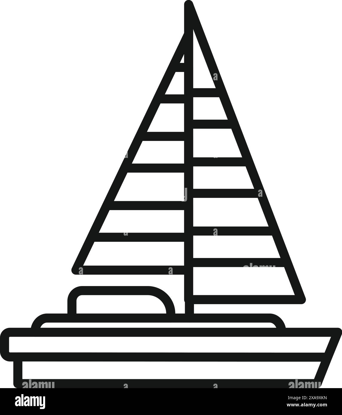 Naviguer à travers l'eau profitant d'une belle journée Illustration de Vecteur