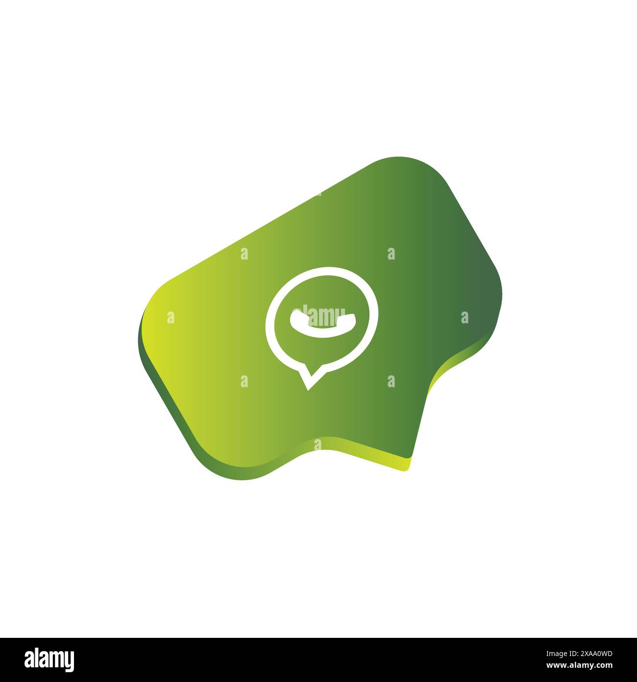 Bouton icône WhatsApp Illustration de Vecteur