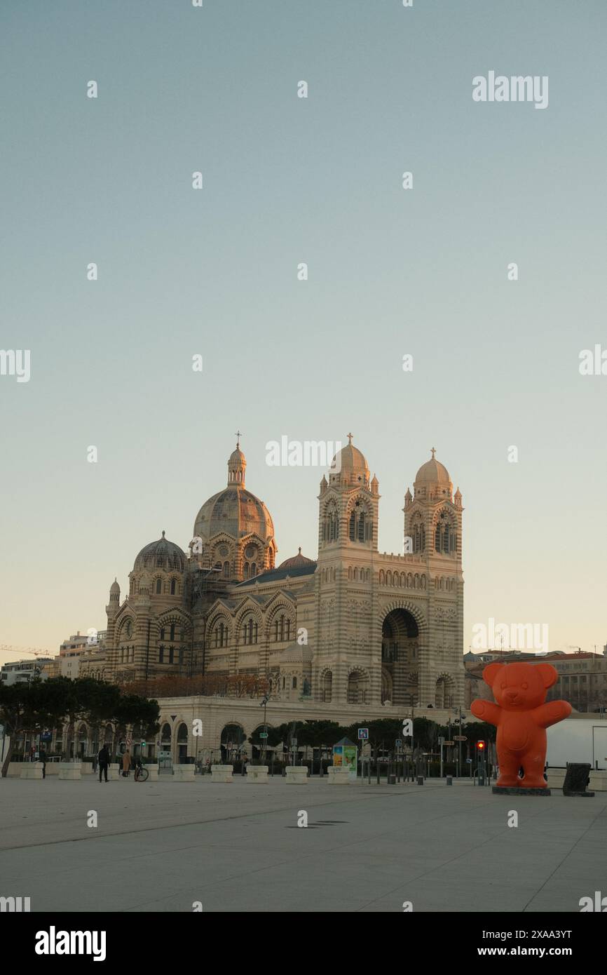 L'emblématique cathédrale de Marseille en France Banque D'Images