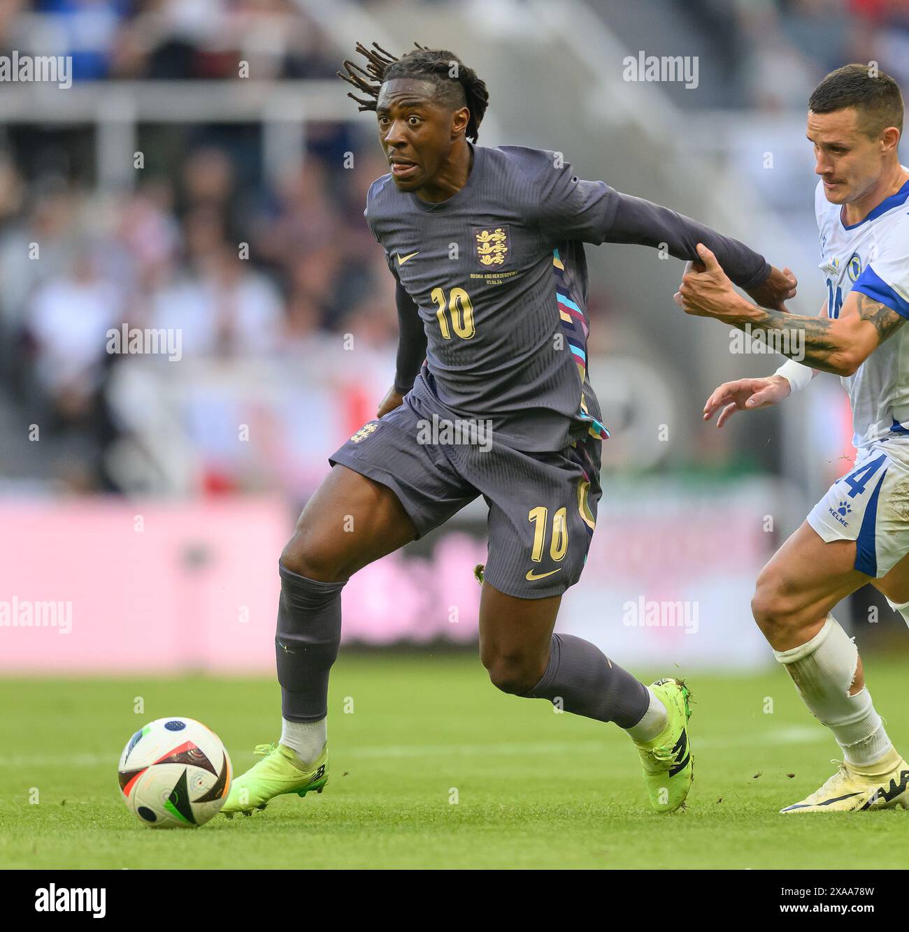 03 juin 2024 - Angleterre v Bosnie-Herzégovine- International Friendly - St James' Park. Eberechi Eze en action. Image : Mark pain / Alamy Live News Banque D'Images