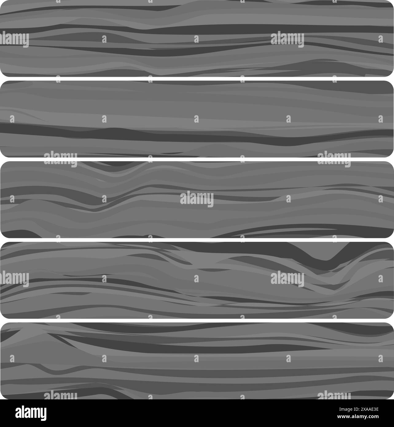 Cinq planches de bois. Texture de bois abstraite vectorielle dans un design plat. Illustration de Vecteur