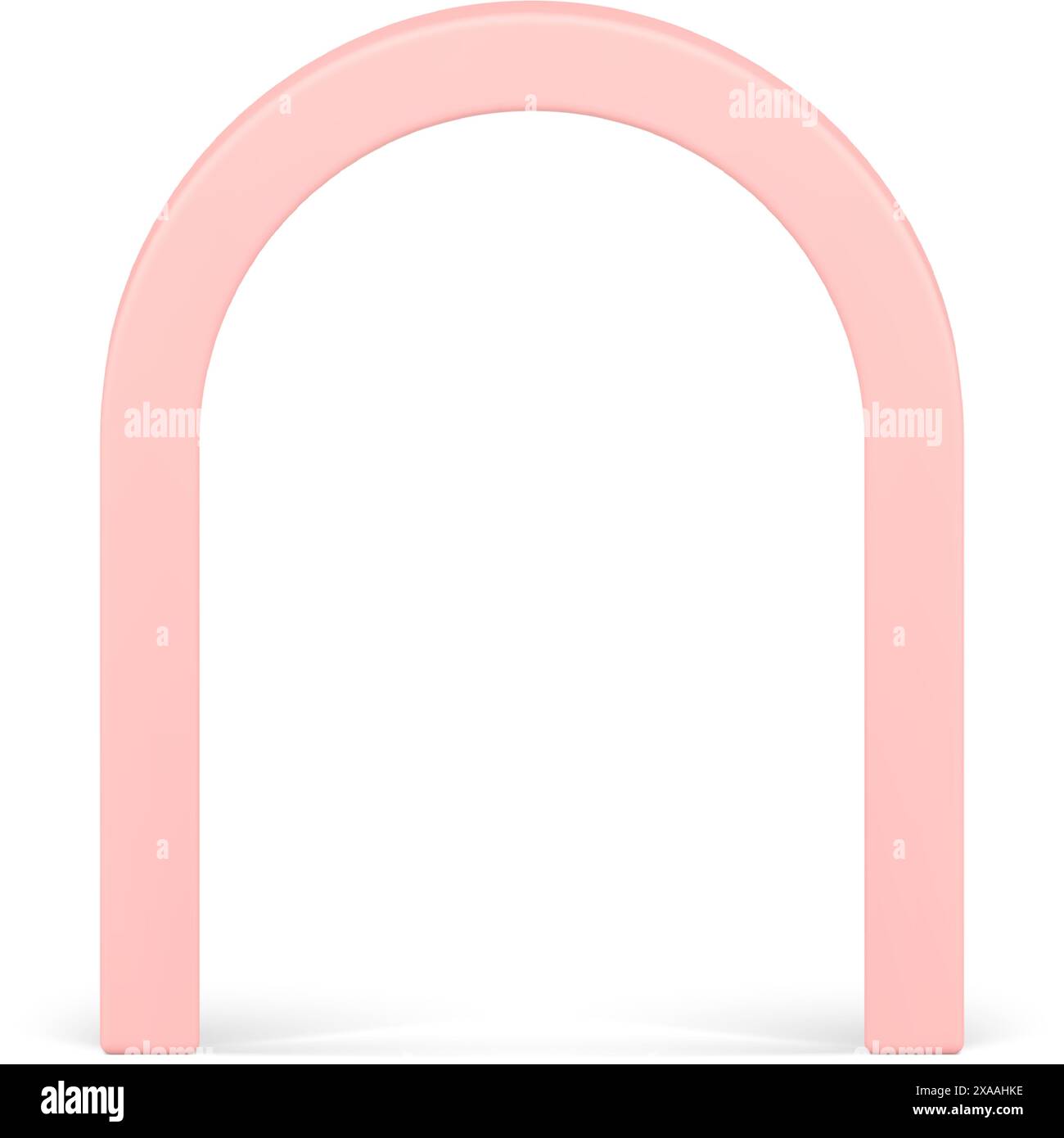 Colonne architecturale d'arcade rose arquée de marchandises de porte d'exposition illustration vectorielle réaliste. Passerelle d'entrée en arc de construction courbe performa Illustration de Vecteur