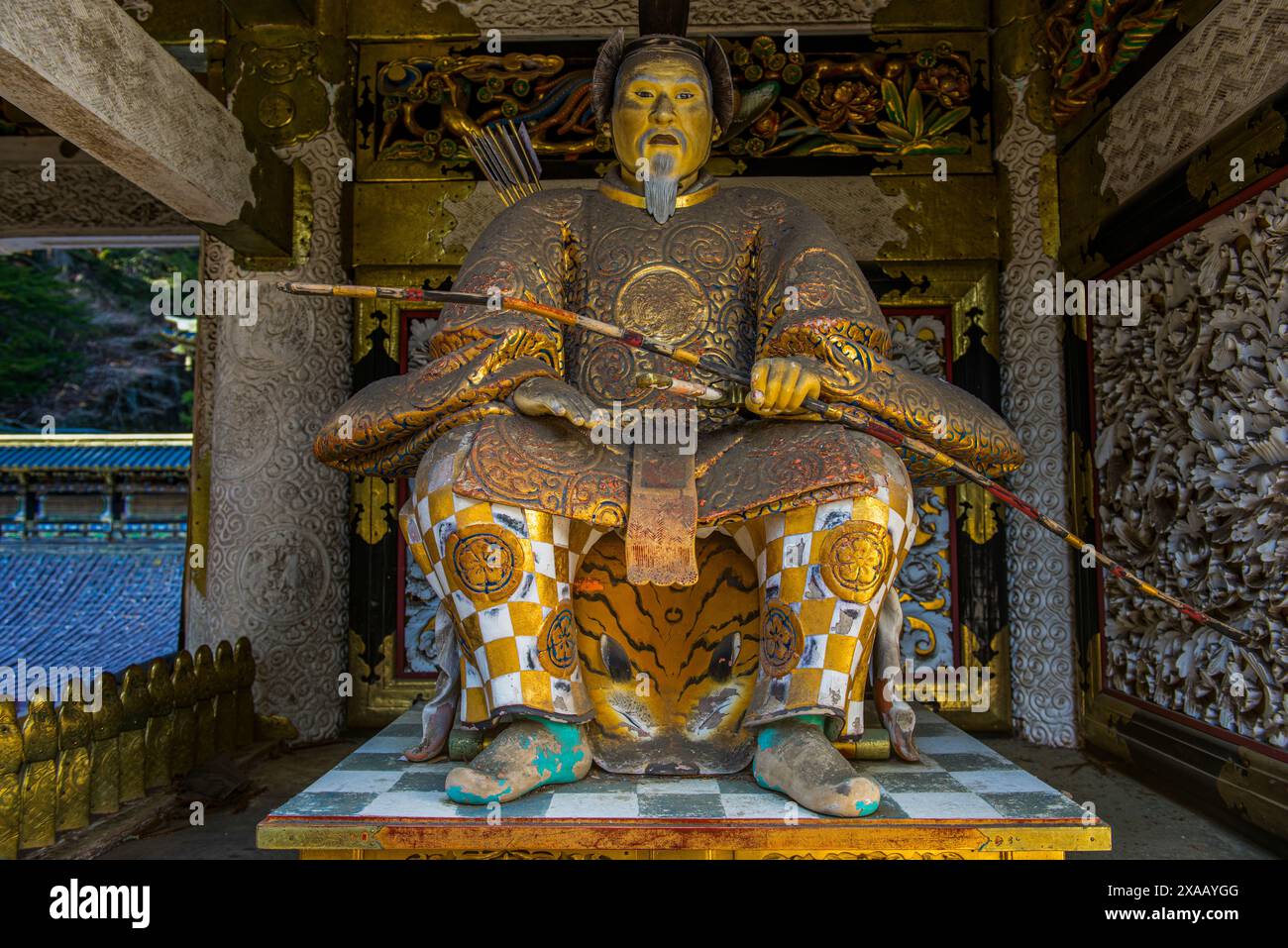 Sanctuaire Toshogu, site du patrimoine mondial de l'UNESCO, Nikko, préfecture de Tochigi, Kanto, Honshu, Japon, Asie Banque D'Images