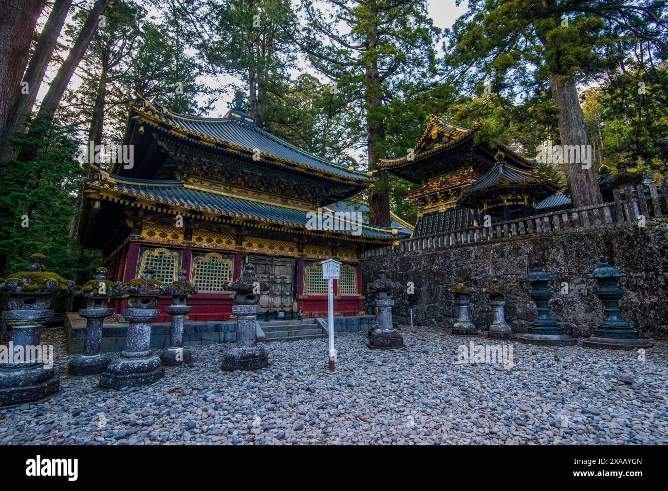 Sanctuaire Toshogu, site du patrimoine mondial de l'UNESCO, Nikko, préfecture de Tochigi, Kanto, Honshu, Japon, Asie Banque D'Images