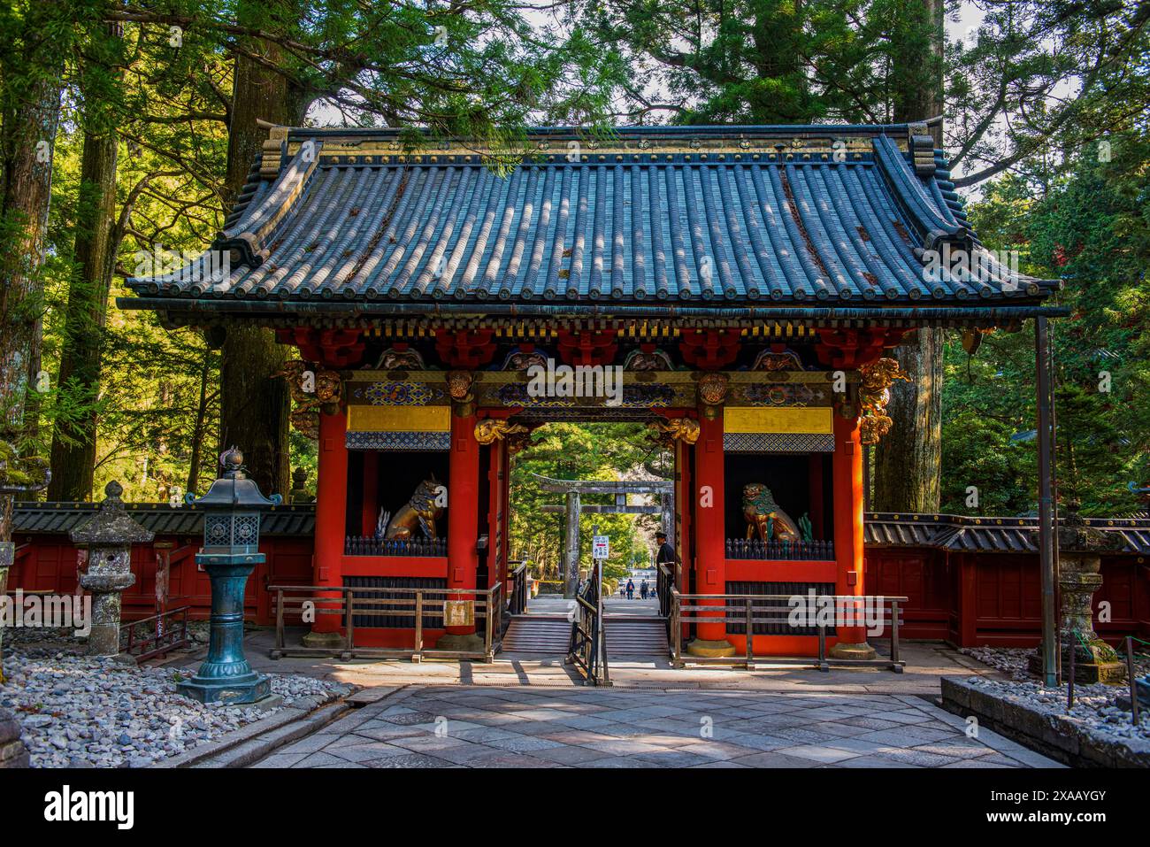 Sanctuaire Toshogu, site du patrimoine mondial de l'UNESCO, Nikko, préfecture de Tochigi, Kanto, Honshu, Japon, Asie Banque D'Images