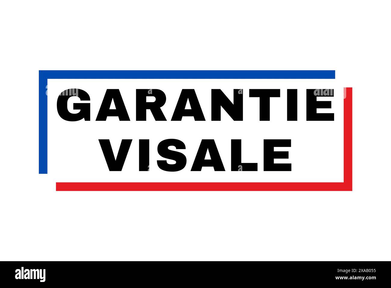 Garantie visale symbole appelé garantie visale en français Banque D'Images