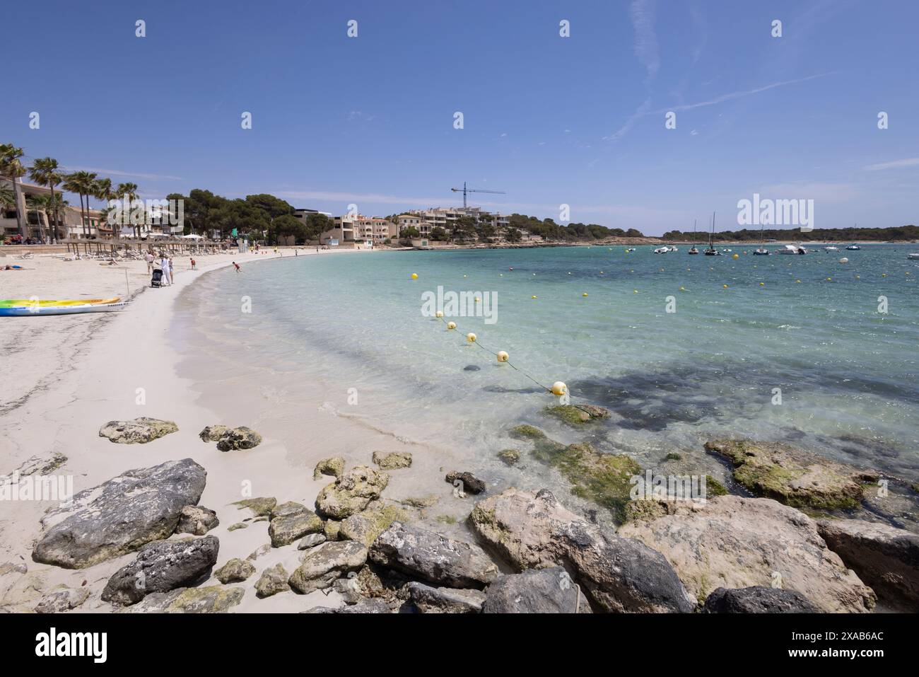 Colònia de Sant Jordi, Majorque, où le samedi 1er juin, des milliers d'habitants devraient participer à une manifestation sur la plage contre le tourisme de masse. Banque D'Images