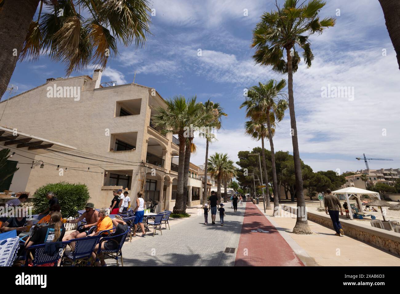 Colònia de Sant Jordi, Majorque, où le samedi 1er juin, des milliers d'habitants devraient participer à une manifestation sur la plage contre le tourisme de masse. Banque D'Images