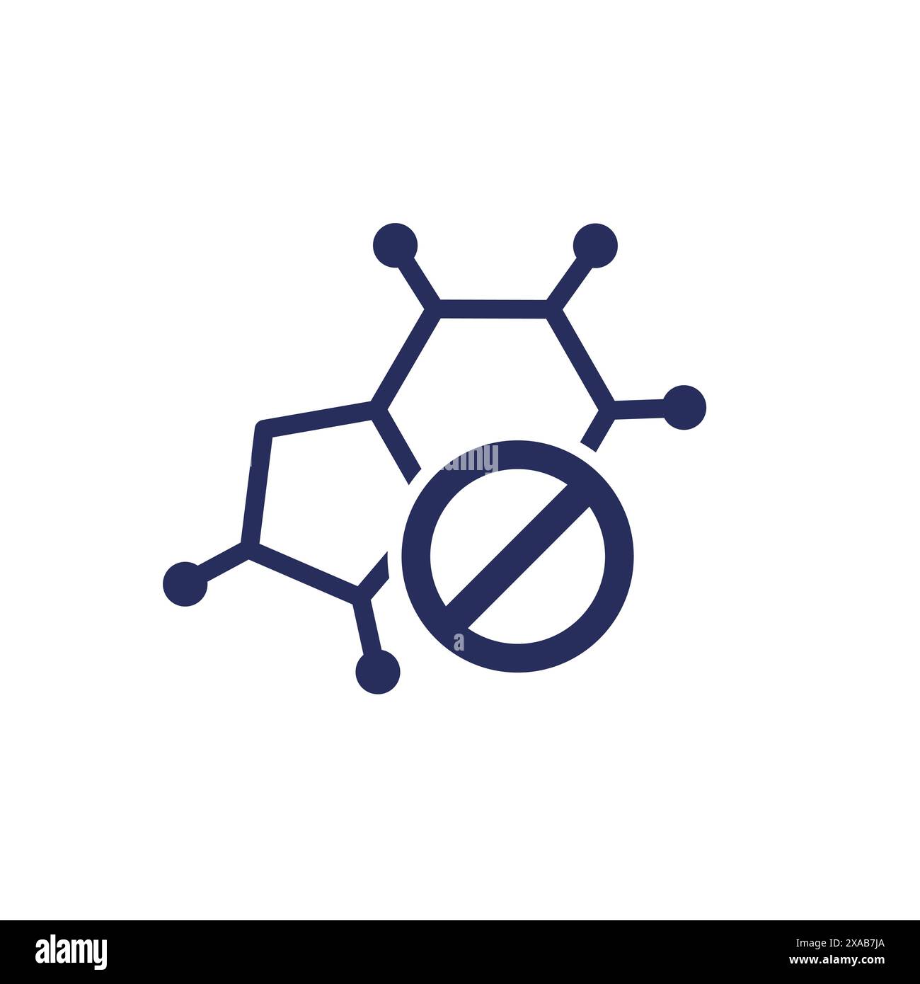 aucune icône d'hormones, pictogramme vectoriel Illustration de Vecteur