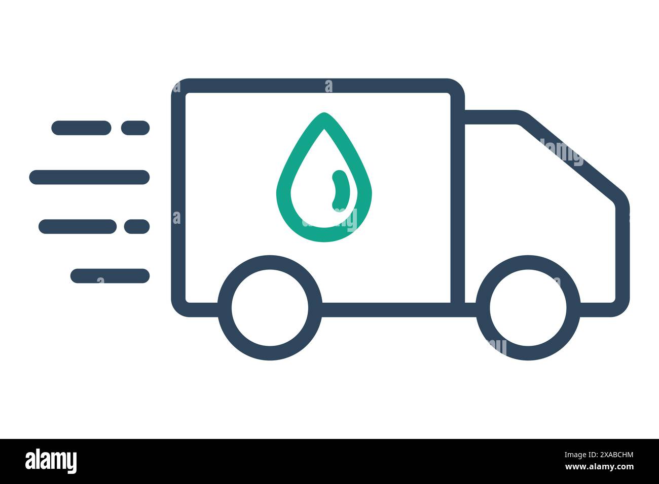 Icône de distribution d'eau. camion avec goutte d'eau. icône associée à l'approvisionnement. style d'icône de ligne. illustration vectorielle des éléments d'approvisionnement en eau Illustration de Vecteur