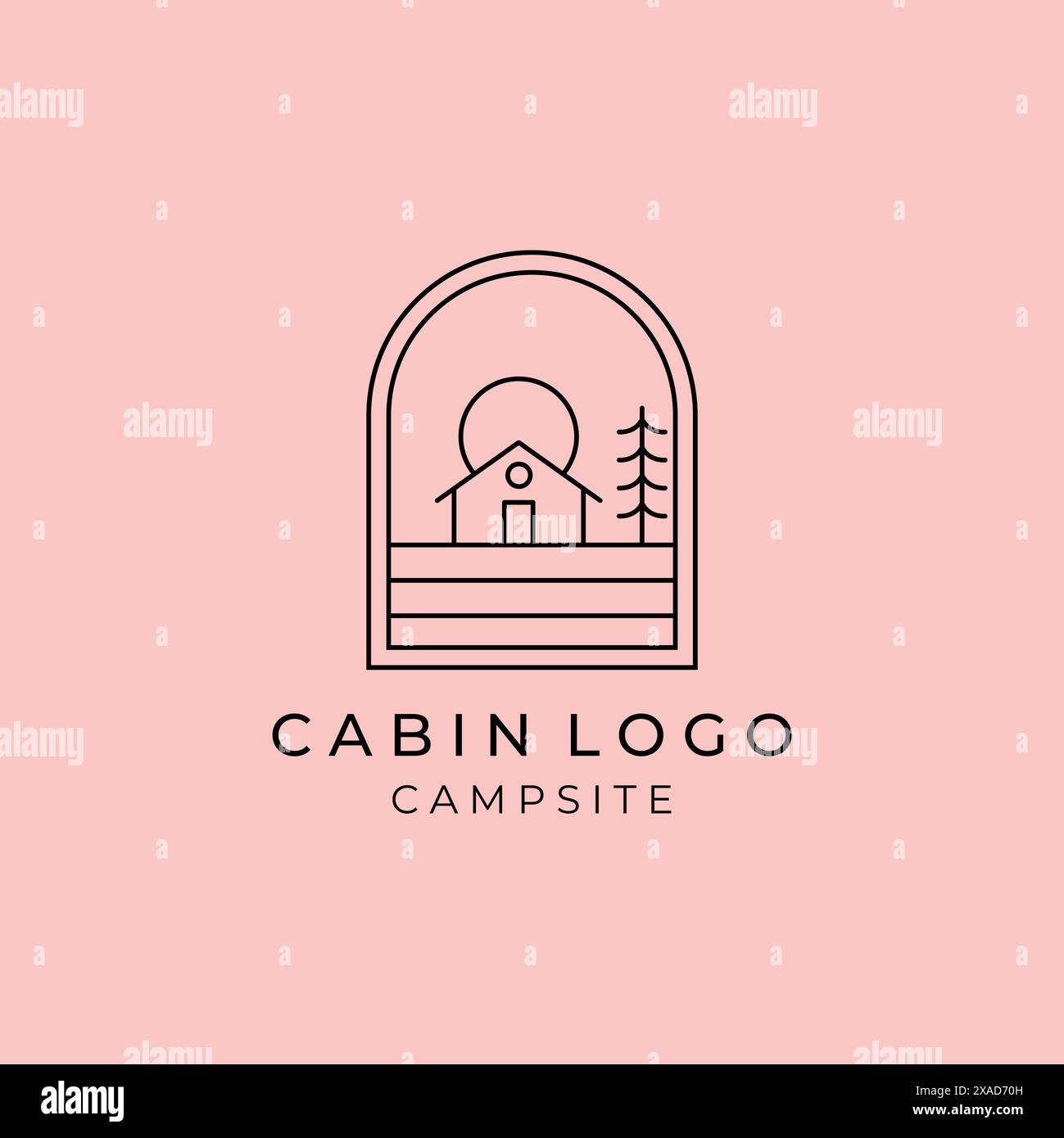 logo line art illustration vectorielle design minimaliste Illustration de Vecteur