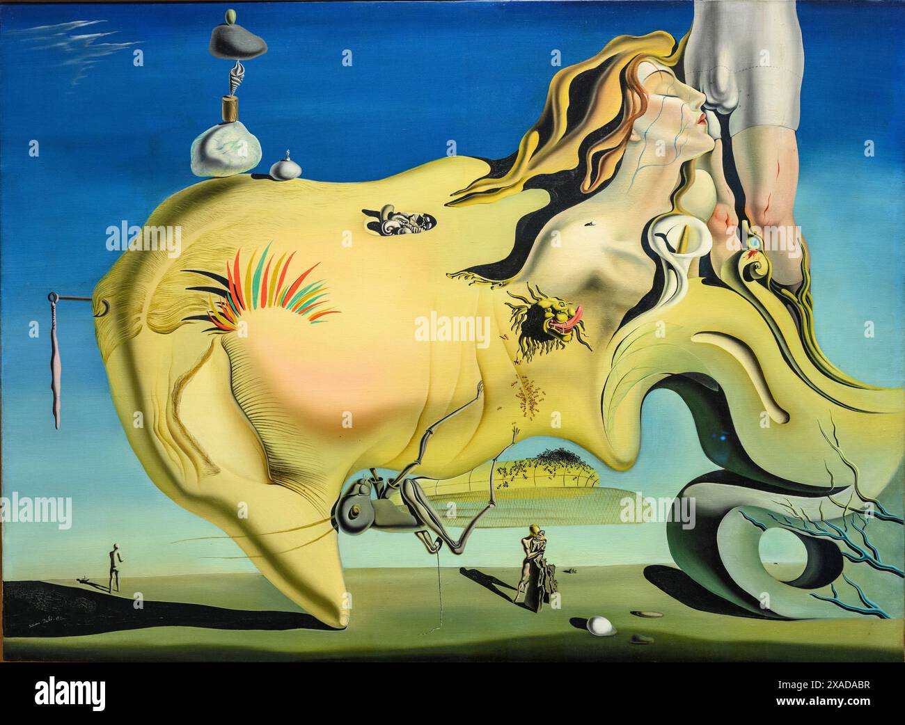 Salvador Dali, (1904-1989) le visage du Grand Masturbateur. 1929. Huile sur toile. Banque D'Images