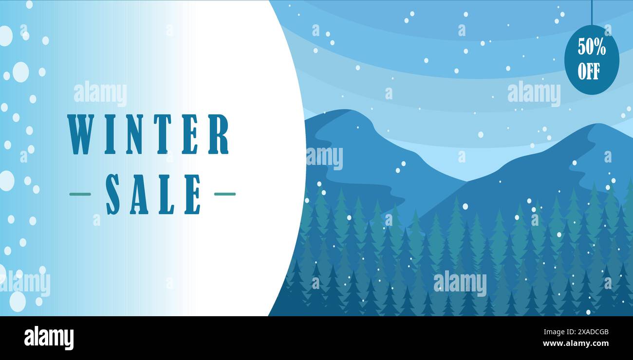 vecteur de conception de vente d'hiver d'affiche Illustration de Vecteur