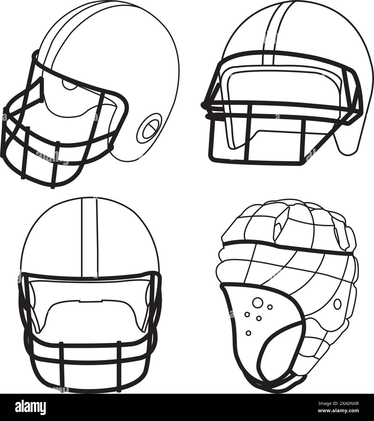 Conception de symbole d'illustration vectorielle de casque de rugby Illustration de Vecteur