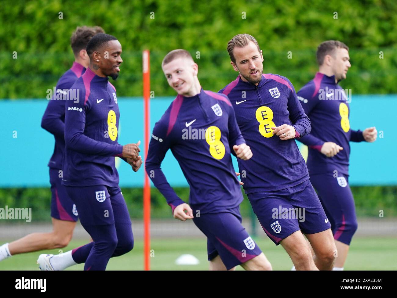 Adam Wharton d'Angleterre lors d'une séance d'entraînement à Tottenham Hotspur Training session, Londres. Date de la photo : jeudi 6 juin 2024. Banque D'Images