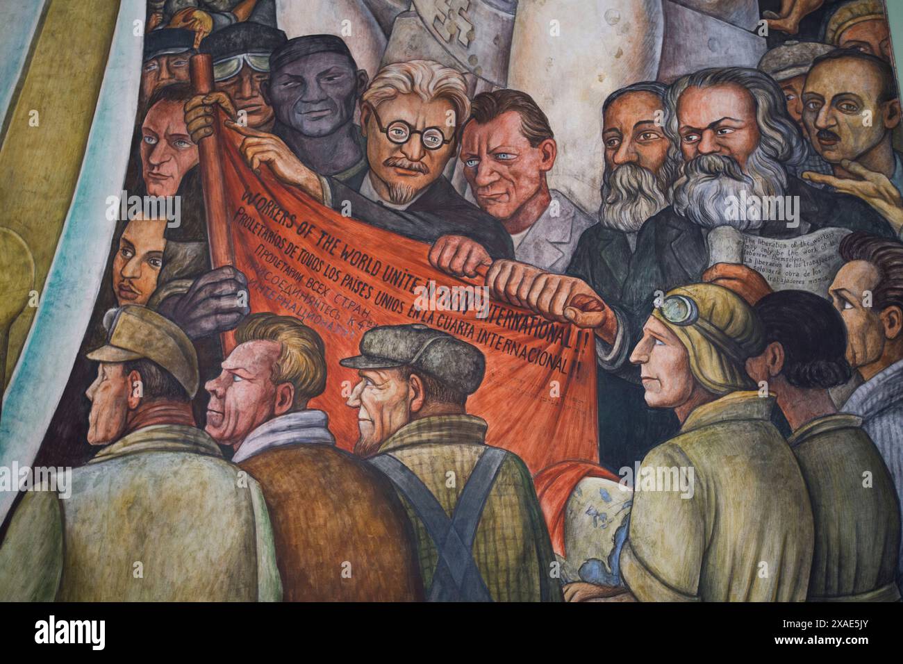 Mexico, Mexico, Palacio de Bella Artes, murale de Diego Rivera, 'El