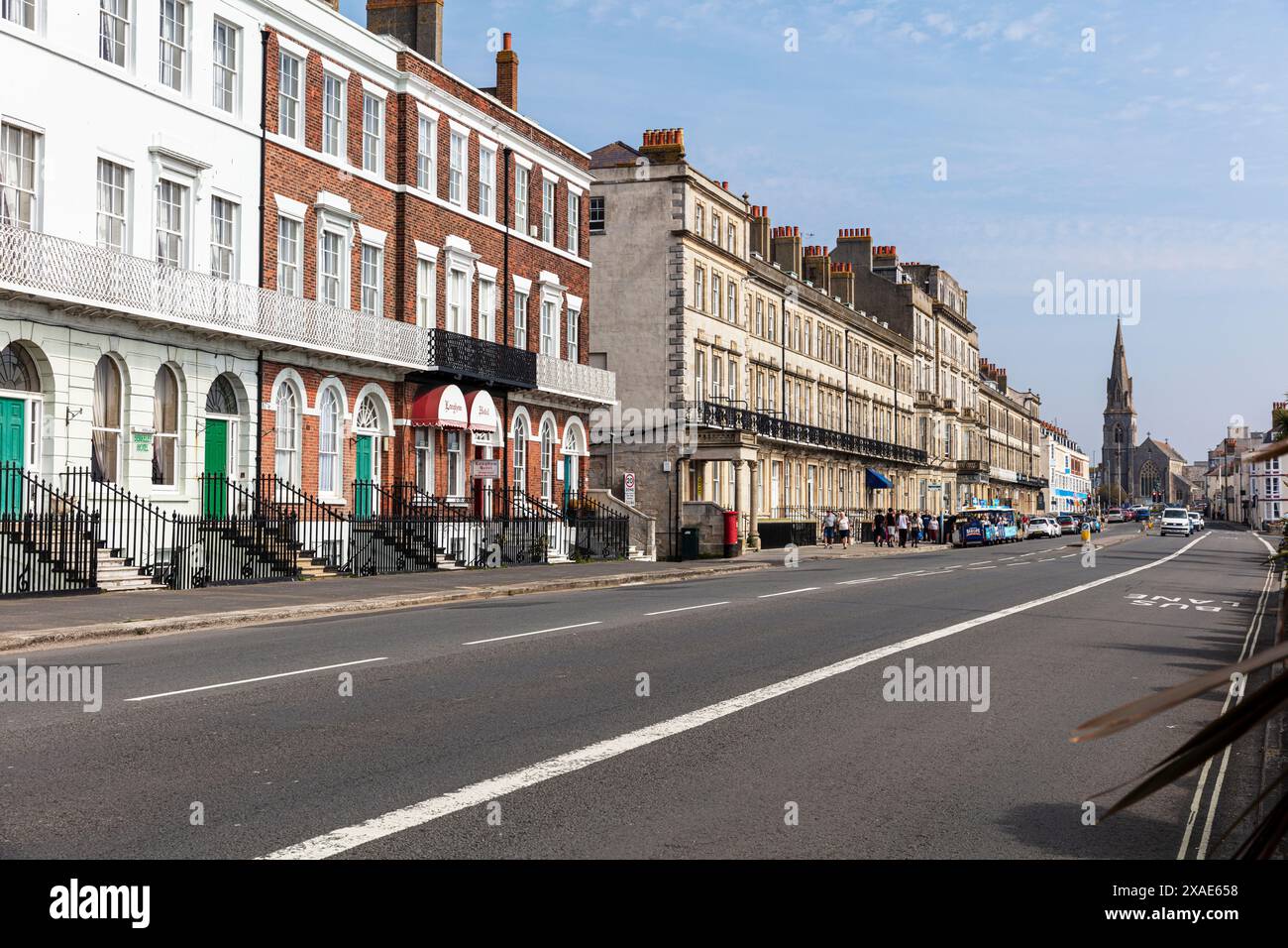 Esplanade Weymouth, Dorset, Royaume-Uni, Angleterre, Weymouth Royaume-Uni, Weymouth Dorset, Weymouth Town, Weymouth Angleterre, L'Esplanade, route, esplanade de Weymouth Banque D'Images