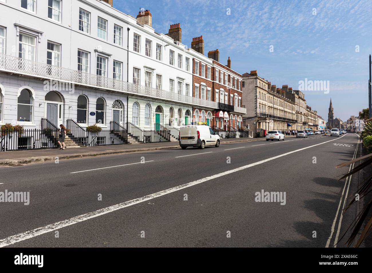 Esplanade Weymouth, Dorset, Royaume-Uni, Angleterre, Weymouth Royaume-Uni, Weymouth Dorset, Weymouth Town, Weymouth Angleterre, L'Esplanade, route, esplanade de Weymouth Banque D'Images
