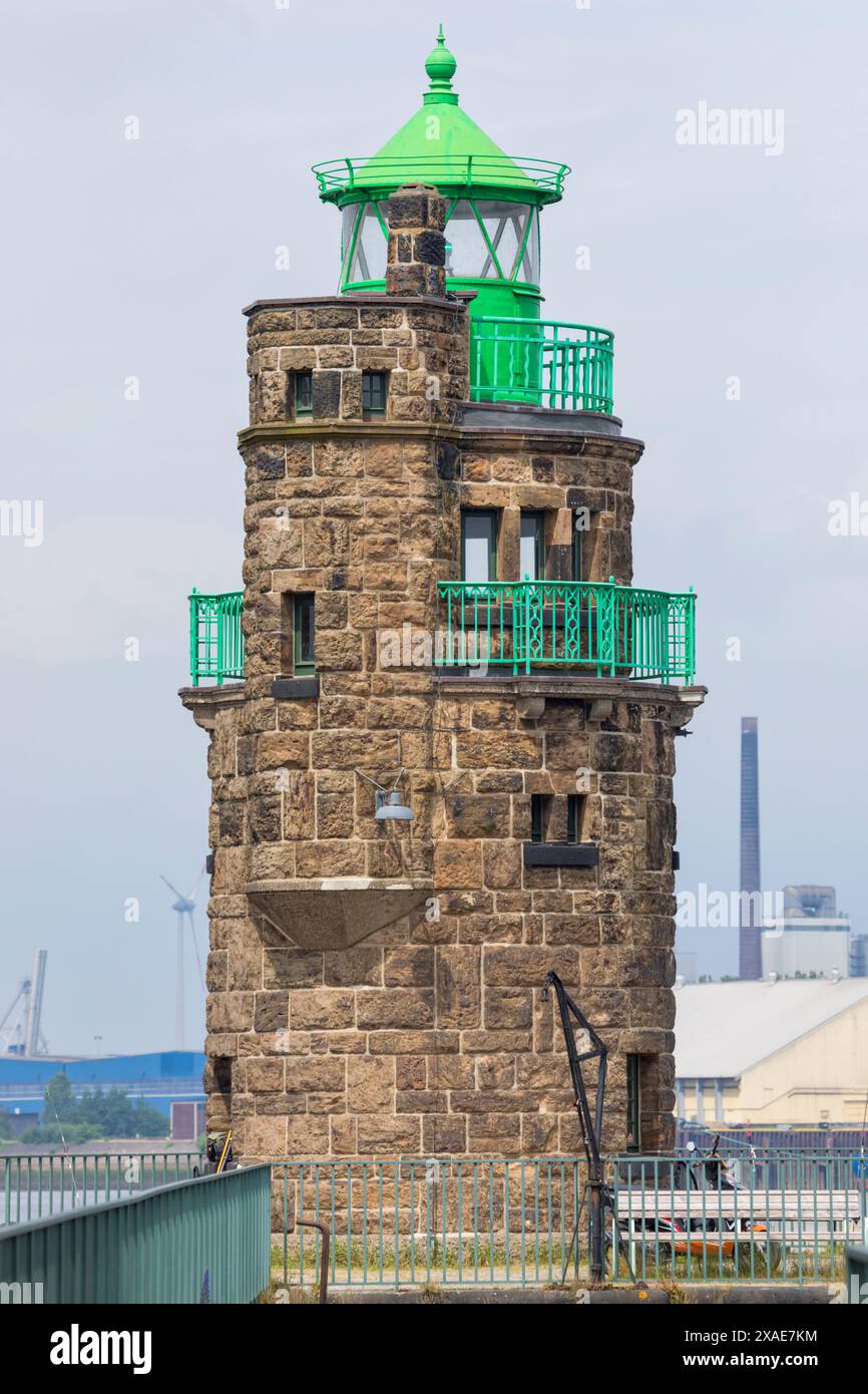 Molenturm, petite balise historique au port de Überseehafen, Brême Banque D'Images