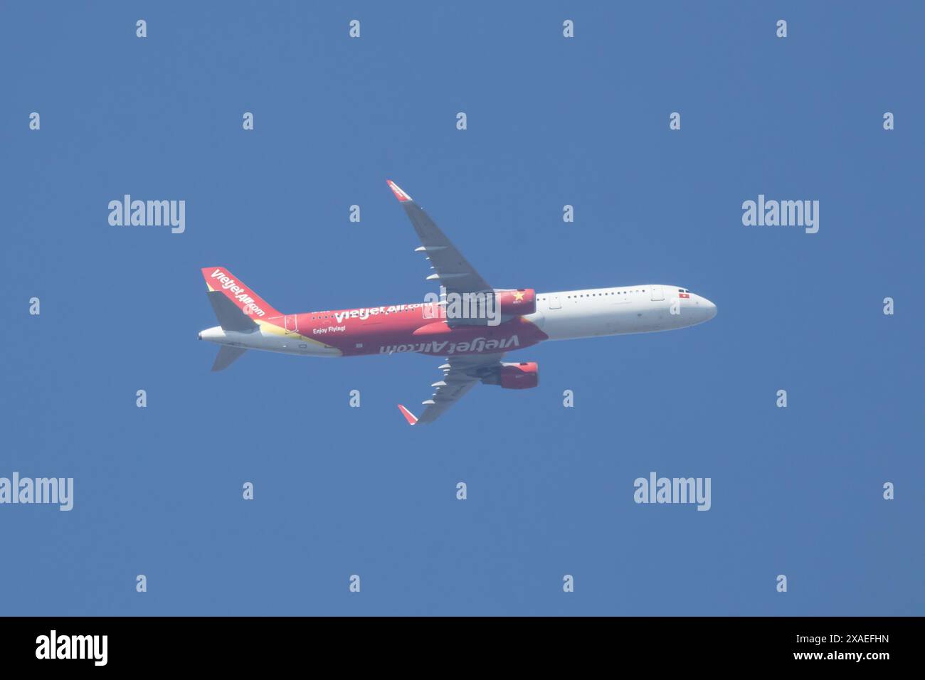 Chiangmai, Thaïlande - novembre 28 2023 : VN-A657 Airbus A321-200 de Vietjet Airline. Décollez de l'aéroport international de Chiang mai à Ho Chi Minh CIT Banque D'Images
