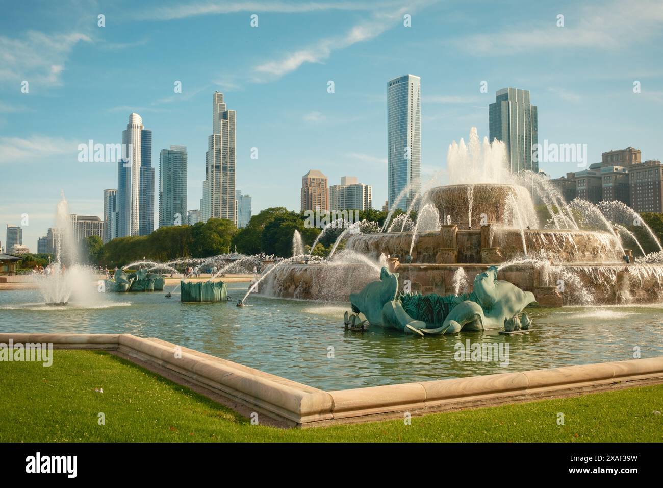 Clarence F. Buckingham Memorial Fountain, Chicago, Illinois Banque D'Images