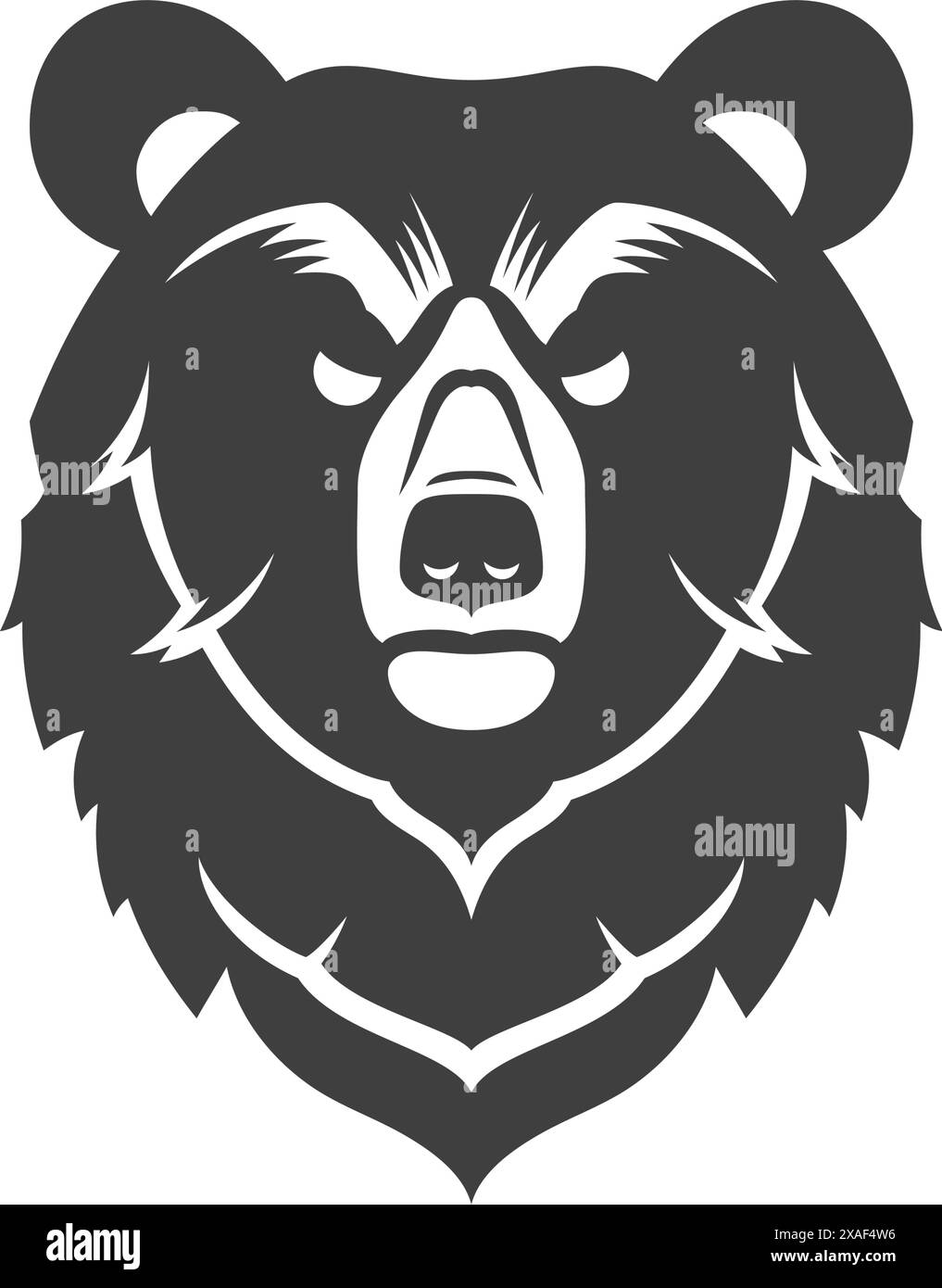 Museau agressif tête fourrée prédateur monochrome vintage Predator illustration vectorielle de conception d'icône. Dangereux portrait grizzly bête carnivore powe Illustration de Vecteur Museau agressif tête fourrée prédateur monochrome vintage Predator illustration vectorielle de conception d'icône. Dangereux portrait grizzly bête carnivore powe Illustration de Vecteur