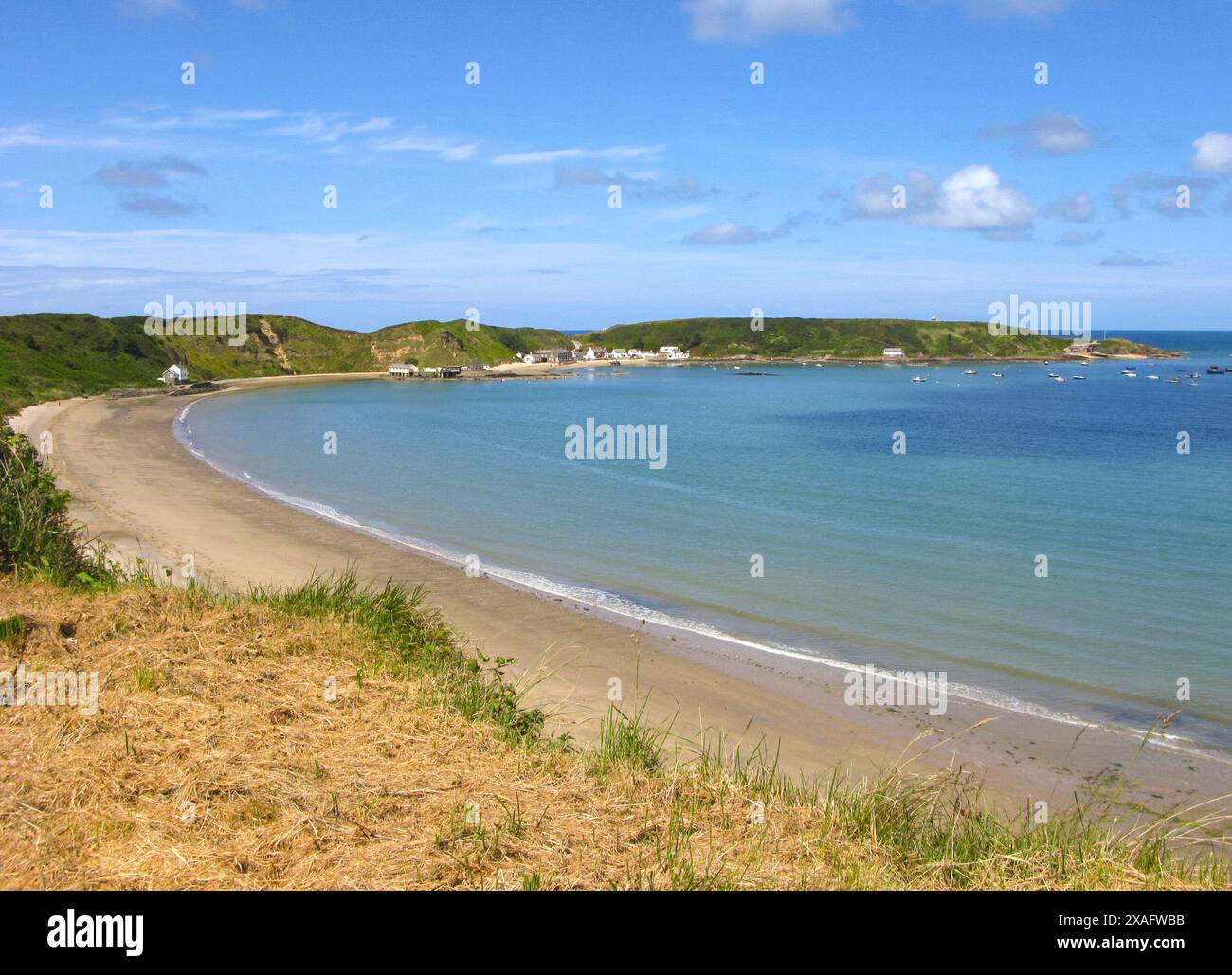 Une scène de plage à Morfa Nefyn North Wales Banque D'Images