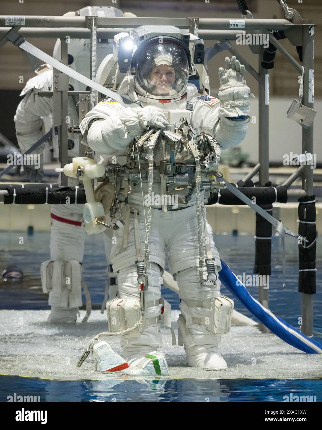 Hawthorne, Californie, États-Unis. 6 novembre 2023. L'astronaute de la NASA Zena Cardman s'entraîne pour une sortie dans l'espace au Neutral Buoyancy Laboratory du Johnson Space Center de la NASA à Houston, au Texas, pour la mission SpaceX Crew-9 à destination de la Station spatiale internationale. (Crédit image : © Bill Stafford/NASA/ZUMA Press Wire) USAGE ÉDITORIAL SEULEMENT! Non destiné à UN USAGE commercial ! Banque D'Images