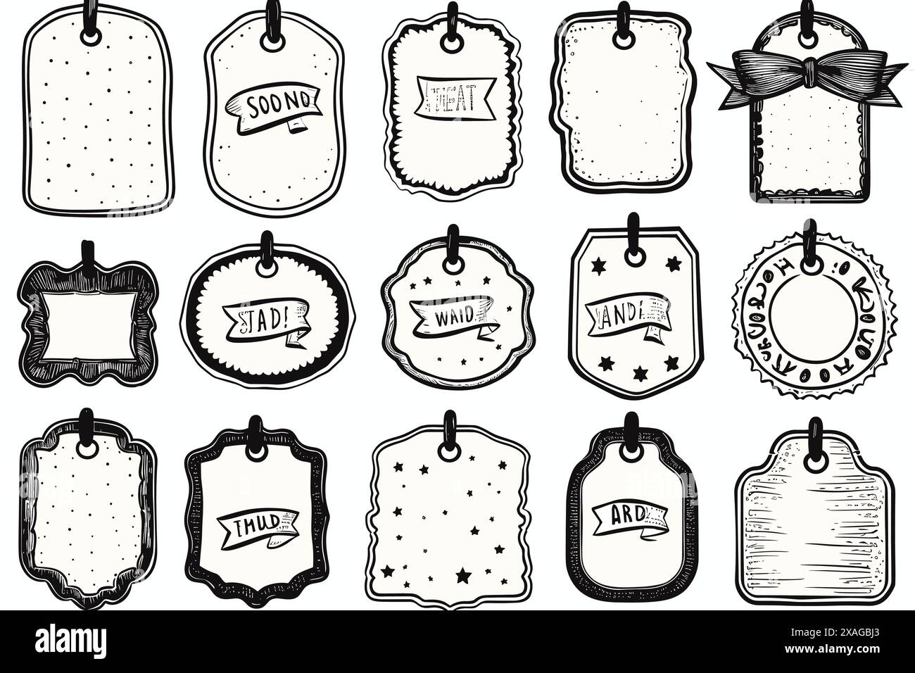 ensemble d'étiquettes sur fond transparent Illustration de Vecteur