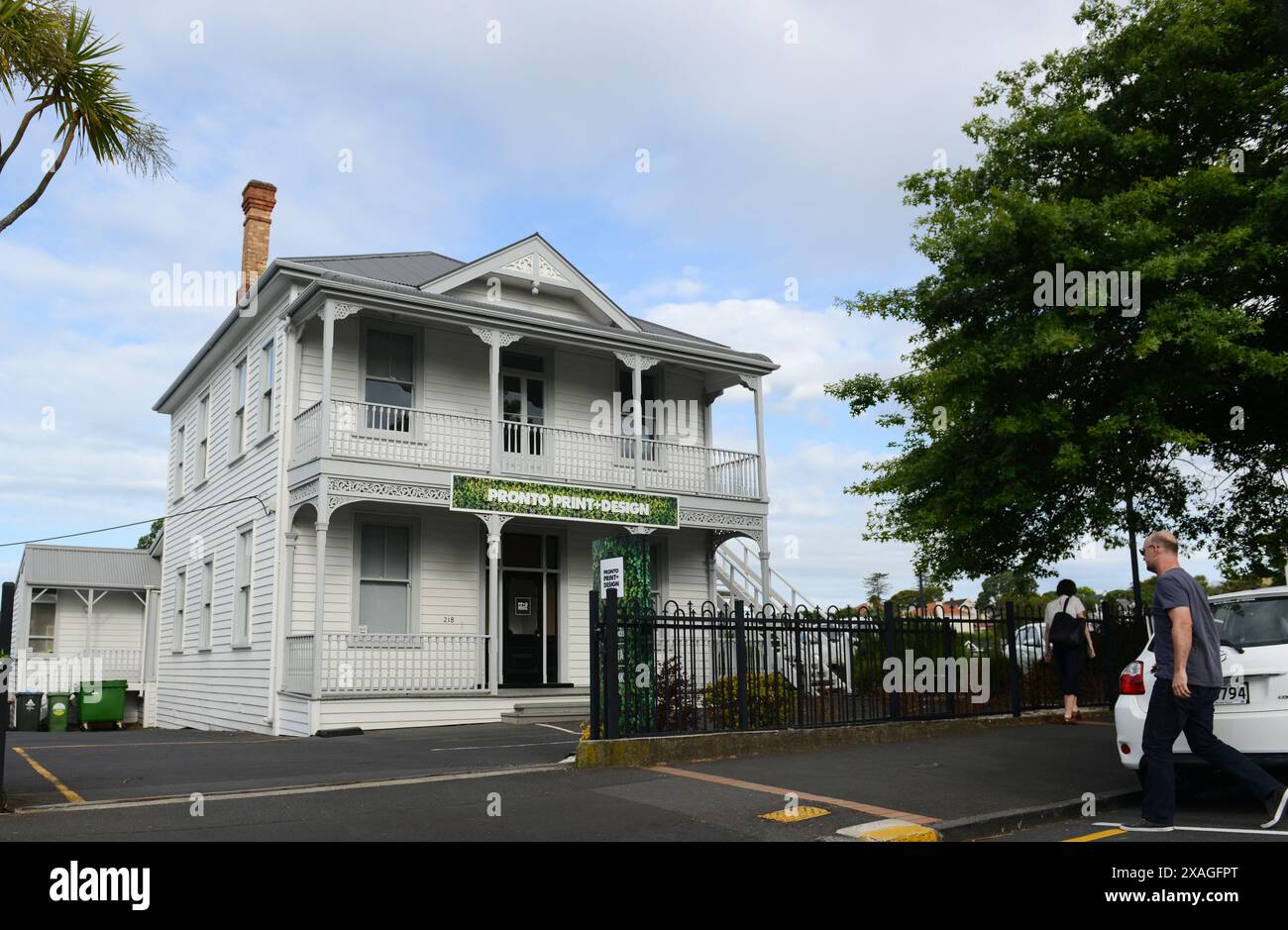Une belle vieille maison en bois sur Parnell Road à Auckland, Nouvelle-Zélande. Banque D'Images