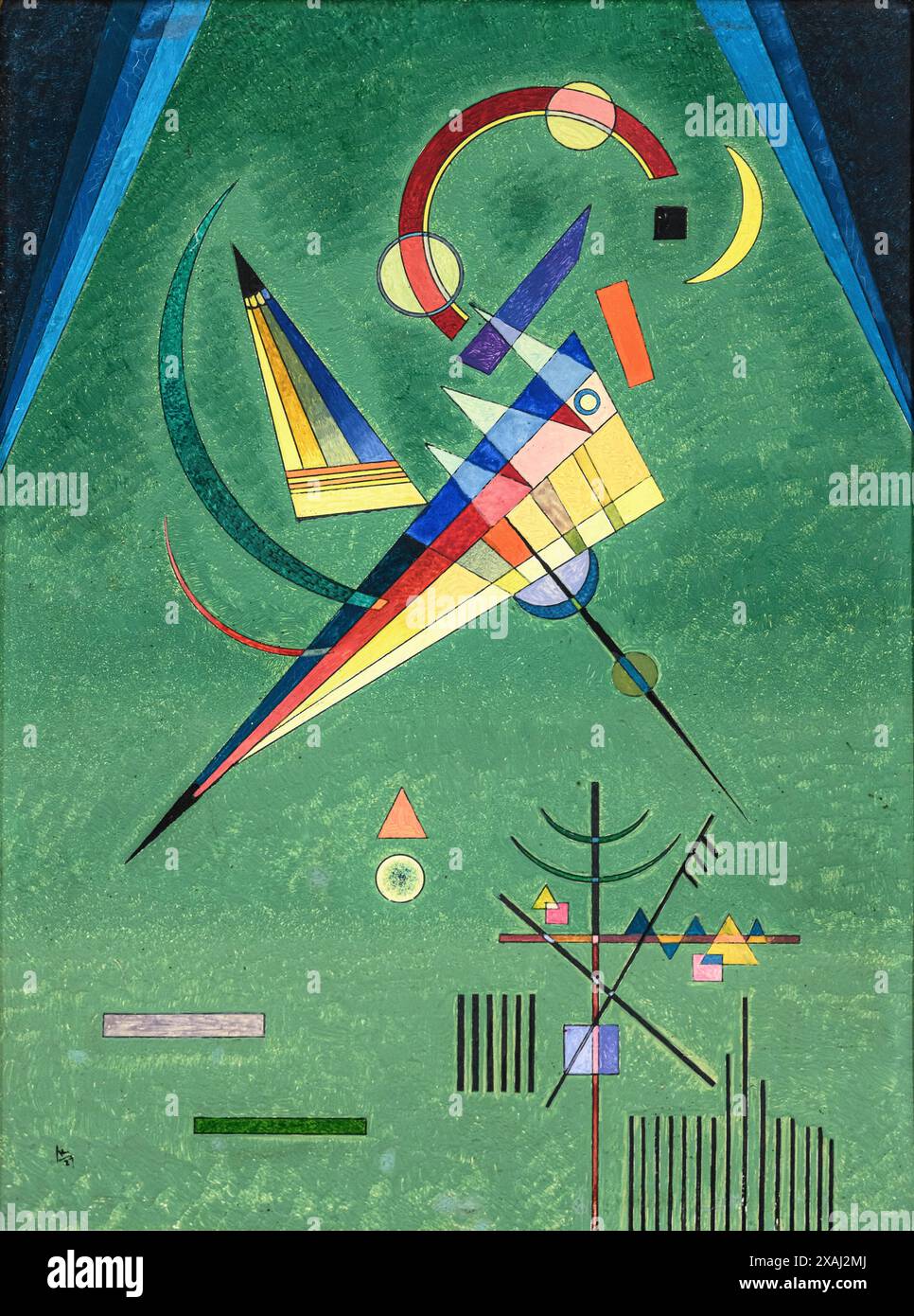 Wassily Kandinsky (1866-1944) titre : FREE, 1927. Huile sur carte. Banque D'Images