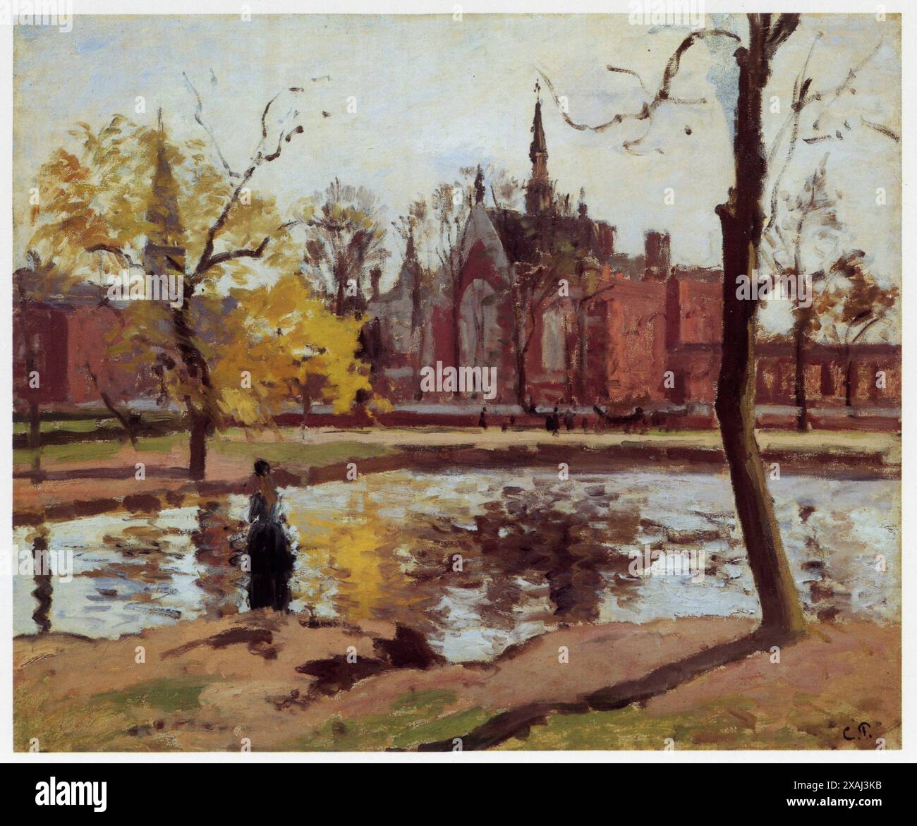 Camille Pissarro. (1830-1903). Dulwich College, Londres. Huile sur toile.1871 Banque D'Images